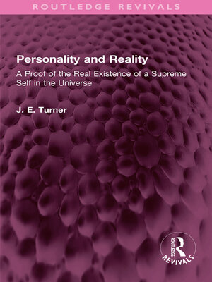 cover image of Personality and Reality